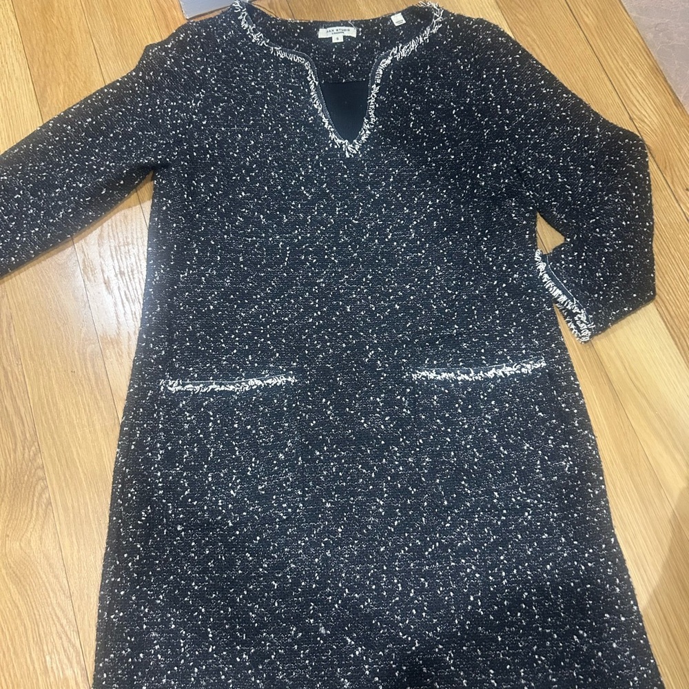 Max Studio Monochrome Tweed Dress